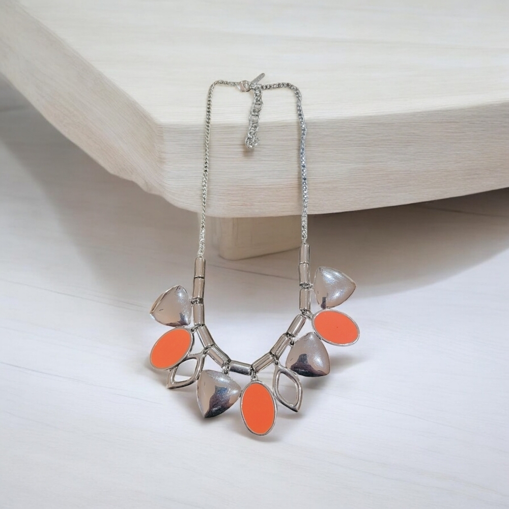 Nine West Silver and orange necklace